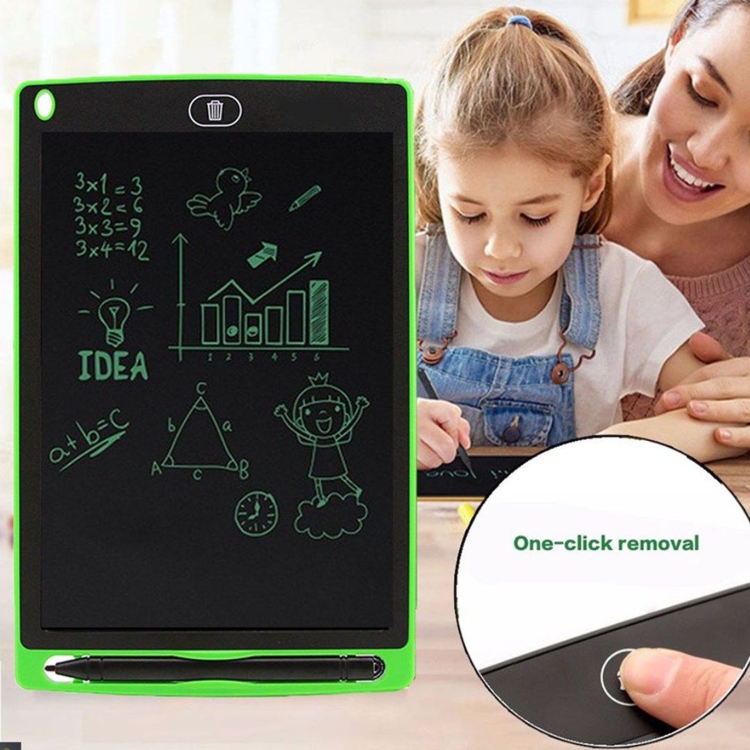 LCD Writing Tablet - Multicolour Digital Drawing Tablet with Protect Cover - Kids Drawing Pad Doodle Board - Electronic Slate e-Writer - Erasable E-Writer Digital Drawing Board Toddler Boy and Girl Learning Toys Gift for Every Age Of Kids