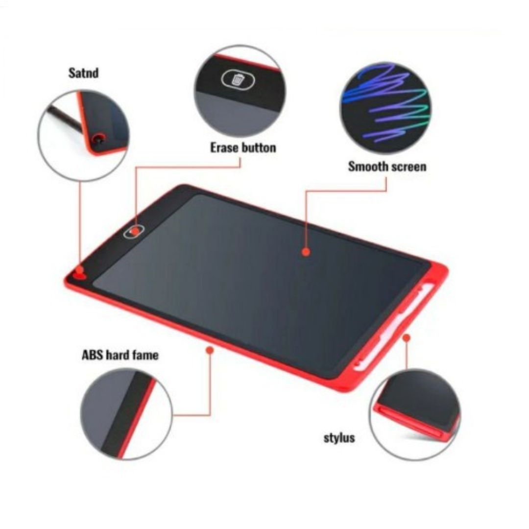 LCD Writing Tablet - Multicolour Digital Drawing Tablet with Protect Cover - Kids Drawing Pad Doodle Board - Electronic Slate e-Writer - Erasable E-Writer Digital Drawing Board Toddler Boy and Girl Learning Toys Gift for Every Age Of Kids