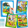 PACK OF 2:Magic Water Book, Water Drawing Book, Reusable Doddle Book with Pen for Kids